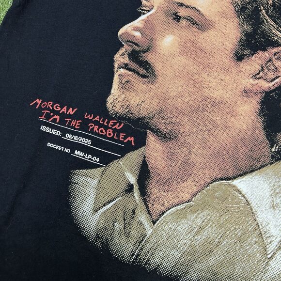 2025 Exclusive Morgan Wallen I’m The Problem Short Sleeve Black T-Shirt - Picture 2 of 11